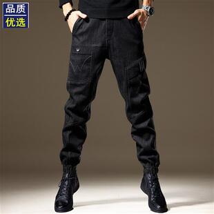 牛仔裤 休闲长裤 男潮牌秋季 束脚美式 子男 新款 高端重磅复古耐磨工装