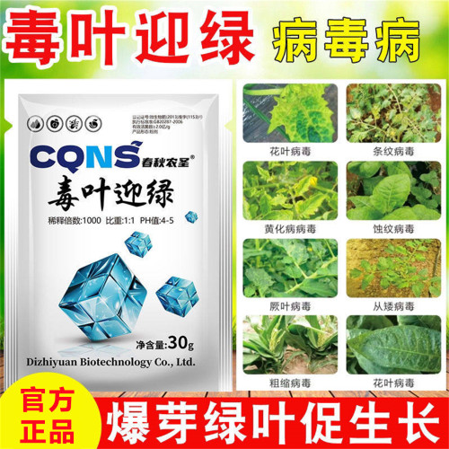 毒叶迎绿病毒病杀菌叶面肥促生长