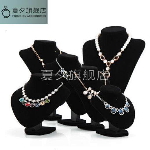 绒布珠宝首饰模特架饰品人像脖子展示道具吊坠架子项链展示架