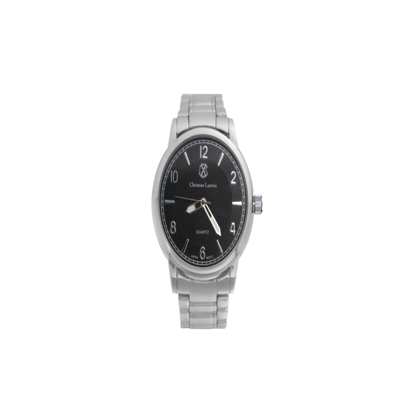 christianlacroix大表盘欧美手表指针式时尚防水镜面2020年银