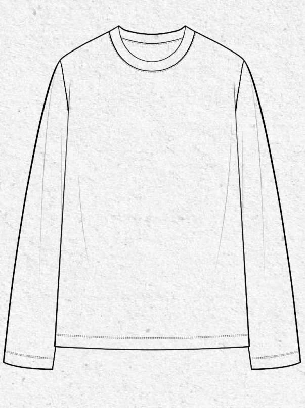 thumbnail for Mvt Blue Long Sleeve and Embroidered T-Shirt