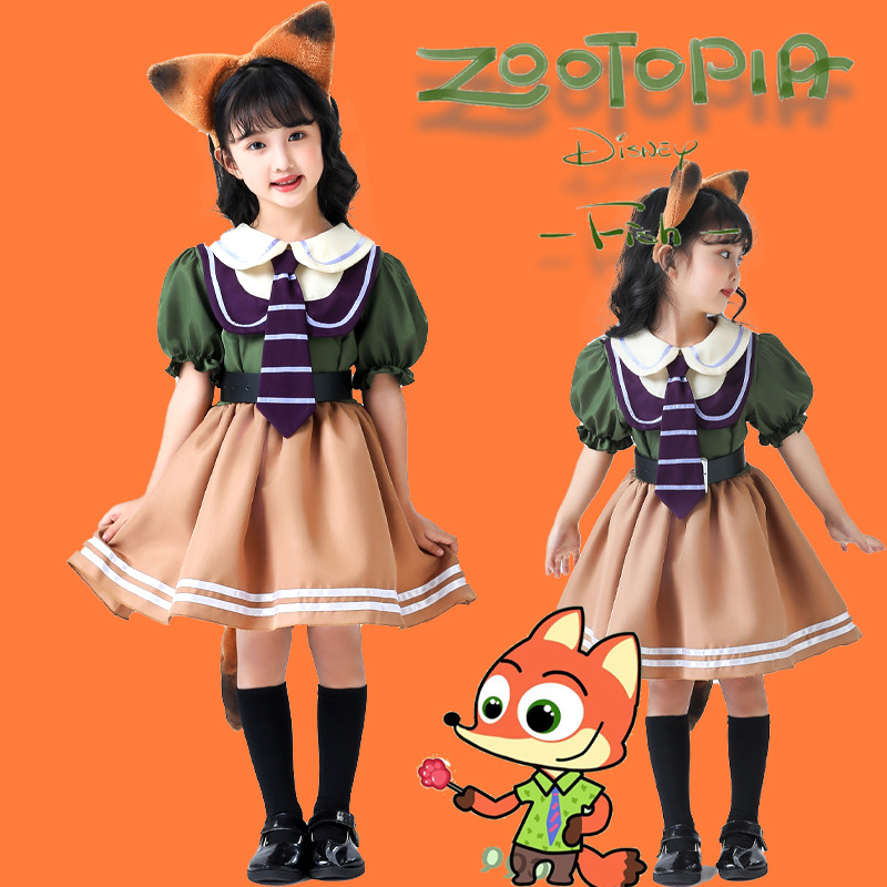 疯狂动物城尼克朱迪儿童款cosplay动漫角色扮演服亲子漫展表演服