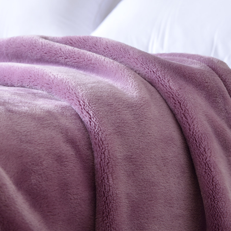 플란넬 담요 단색 낮잠 담요 학생 기숙사 겨울 침구 싱글 더블 침대 산호 벨벳 시트 싱글 피스