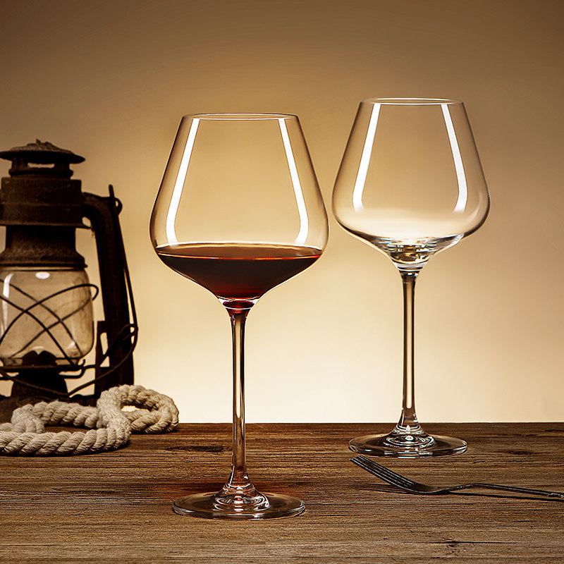 高档奢华大号勃艮第红酒杯套装家用欧式水晶玻璃大肚葡萄酒高脚杯