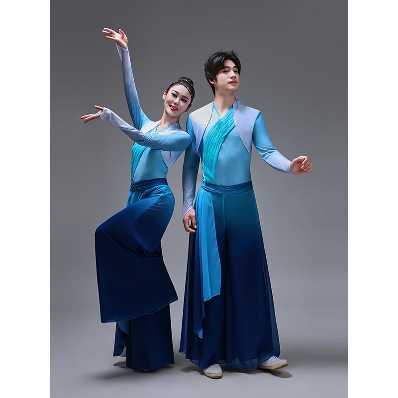 古典舞演出服女新款大河印象舞蹈服秧歌服装扇子舞伞舞表演服套装