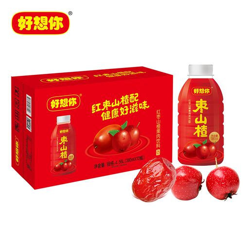 红枣山楂河南枣汁好想你380mlx12