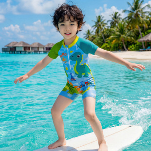 套装 泳裤 儿童泳衣男童大中小童连体游泳衣速干温泉泳装 2026新款