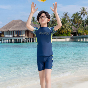 套装 泳裤 儿童泳衣男童大中小童分体游泳衣速干温泉泳装 2026新款