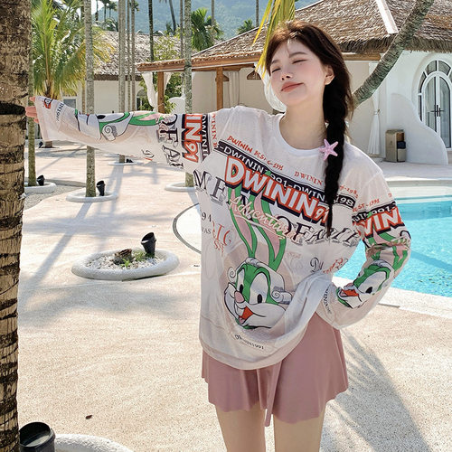 游泳衣女2025年新款分体三件套胖mm大码遮肉显瘦韩国ins风泡温泉