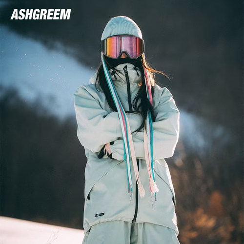 ASHGREEM24新款滑雪服套装单板双板户外男女装备滑雪衣裤防水衣裤