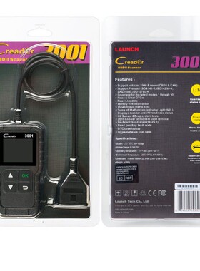 元征LAUNCH Creader 3001/CR3001 OBD II全功能读码卡海外英文版