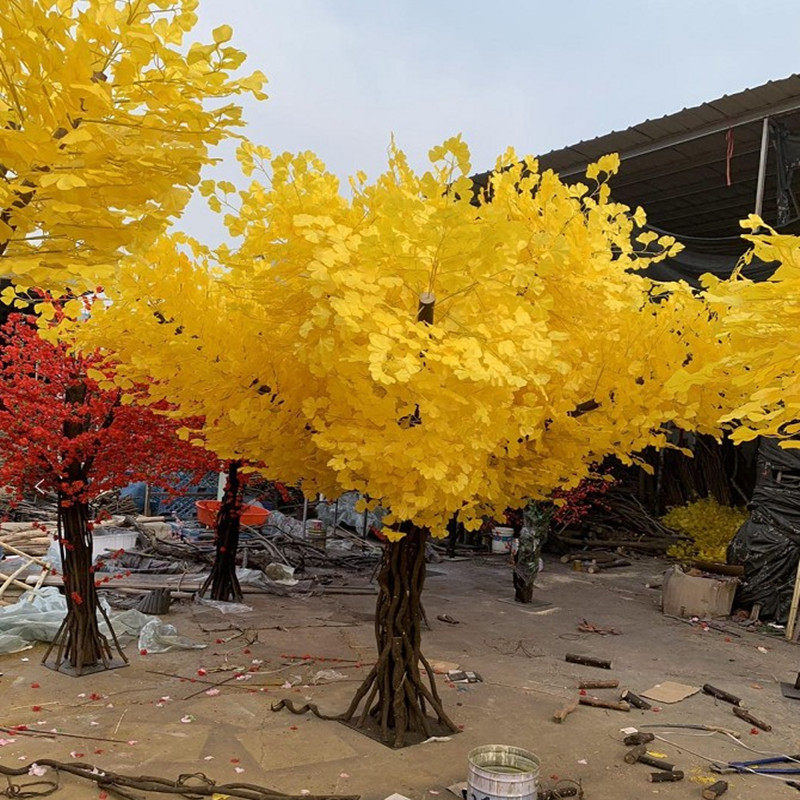 假银杏仿真银杏树假树大型绿植工程橱窗装饰许愿树婚庆道具树包邮