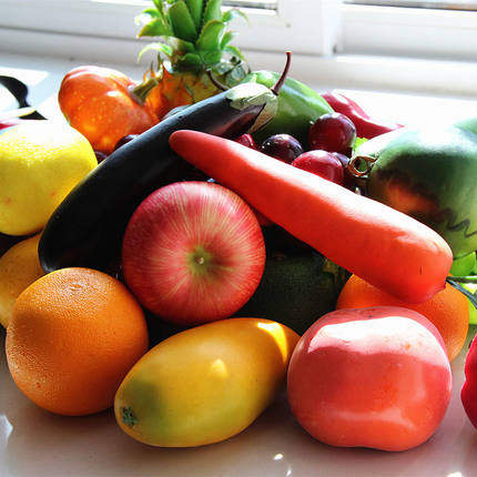 加重仿真水果蔬菜套装假水果模型摄影道具家居橱柜厨房茶几装饰品