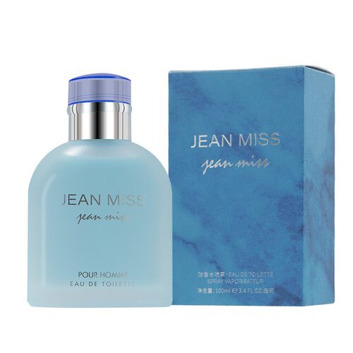 小城伊香JEAN MISS浅蓝浓情男女士香水100ML木质柑橘调CC1848B