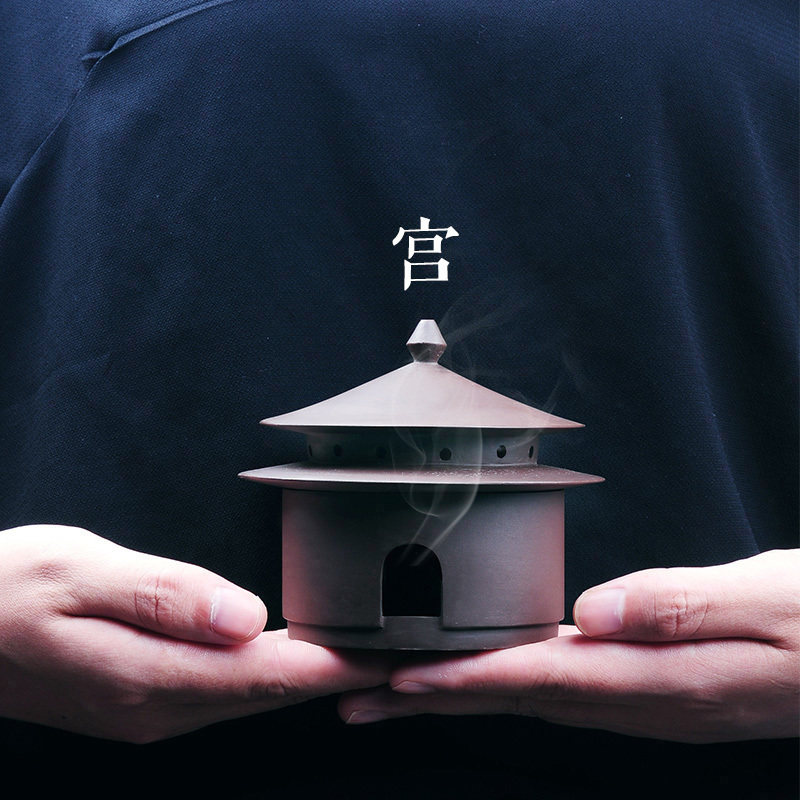 【宫】紫砂香炉檀香炉仿古香薰炉家用沉香檀香茶道盘香炉创意礼品