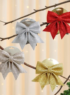 圣诞节多色蝴蝶结装饰 圣诞树挂件 特大号蝴蝶结礼物氛围装扮道具
