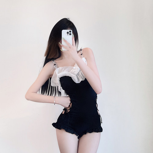 AYSTUDIO侧腰镂空女连体性感泳衣