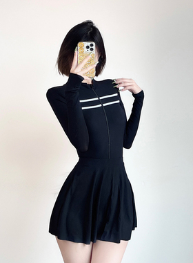 【AYSTUDIO】2025新款连体泳衣女保守显瘦两件套长袖运动冲浪温泉