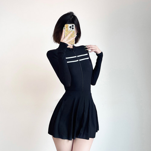 AYSTUDIO运动女连体长袖泳衣