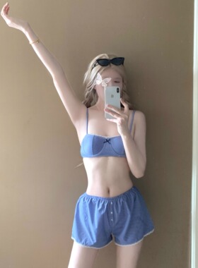 AYSTUDIO2026新款比基尼性感纯欲风条纹海岛度假泡温泉分体泳衣女