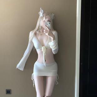 海边度假分体温泉泳衣 罩衫 AYSTUDIO2025新款 比基尼性感纯欲风长袖