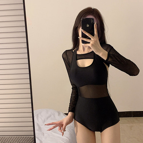 羽岐美女三角连体泳衣性感防晒