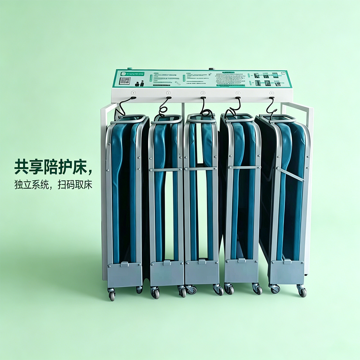 扫码陪护床独立管理后台小程序程序租借便民服务扫码床智能共享