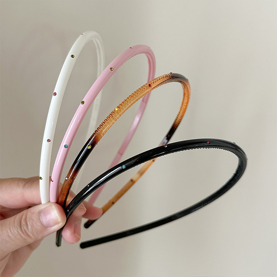 韩系点钻超细防滑发箍外戴发卡女