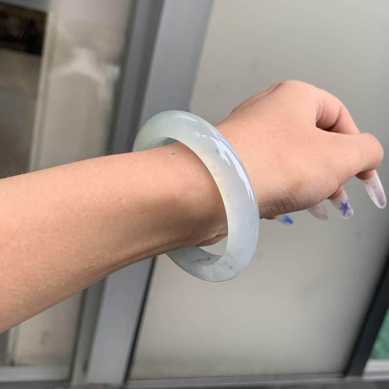 玉长情【翠绾流年】高端缅甸翡翠手镯冰种晴水飘花女款真玉石处理