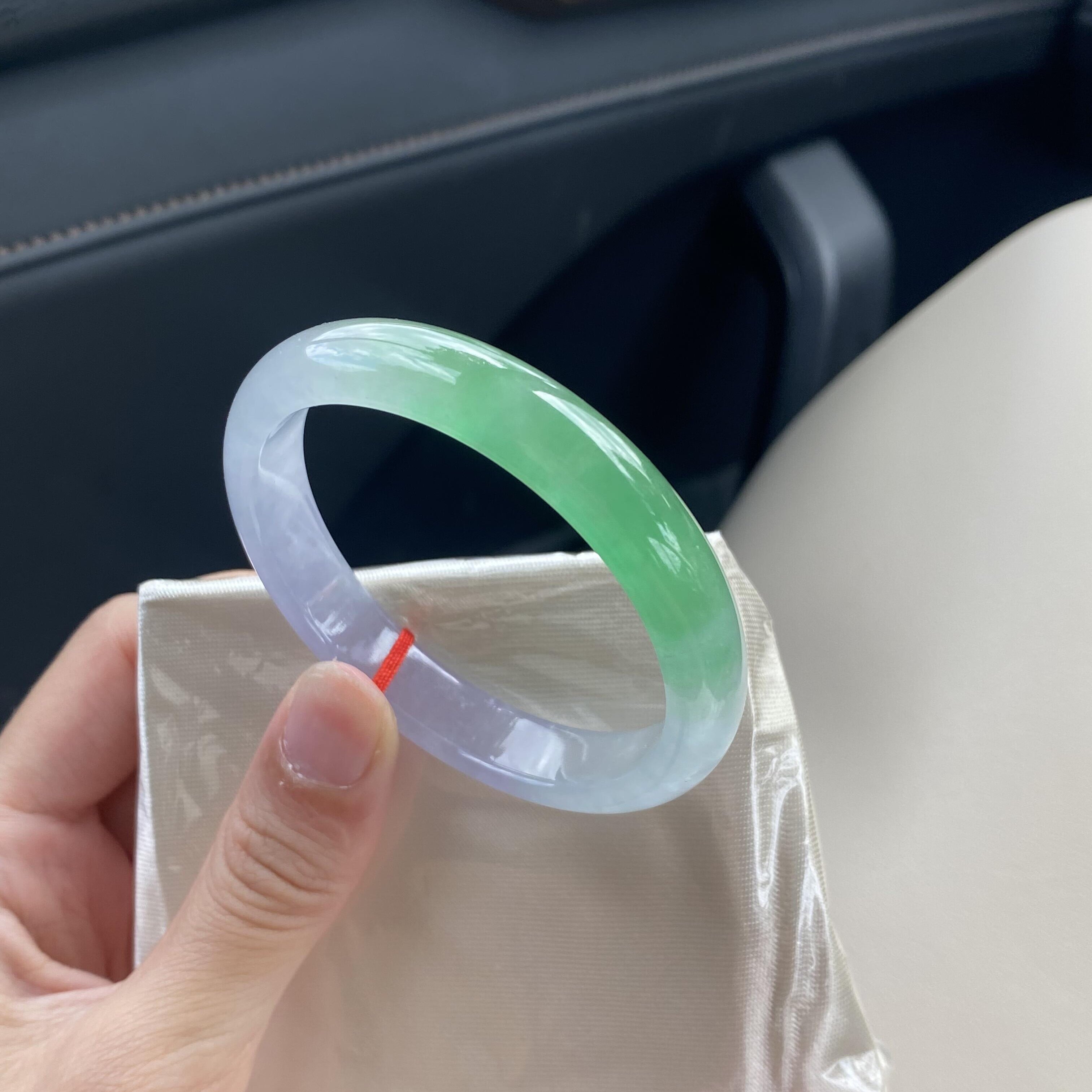 玉长情高端女款春彩紫罗兰翡翠玉手镯子冰种飘花贵妃正品玉石处理