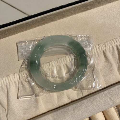玉长情【云月安然】缅甸高端翡翠冰种飘花玉手镯子正品真玉石处理