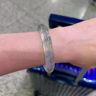 玉长情缅甸高端翡翠冰透飘花玉手镯子正品女款步离镯真玉饰品处理