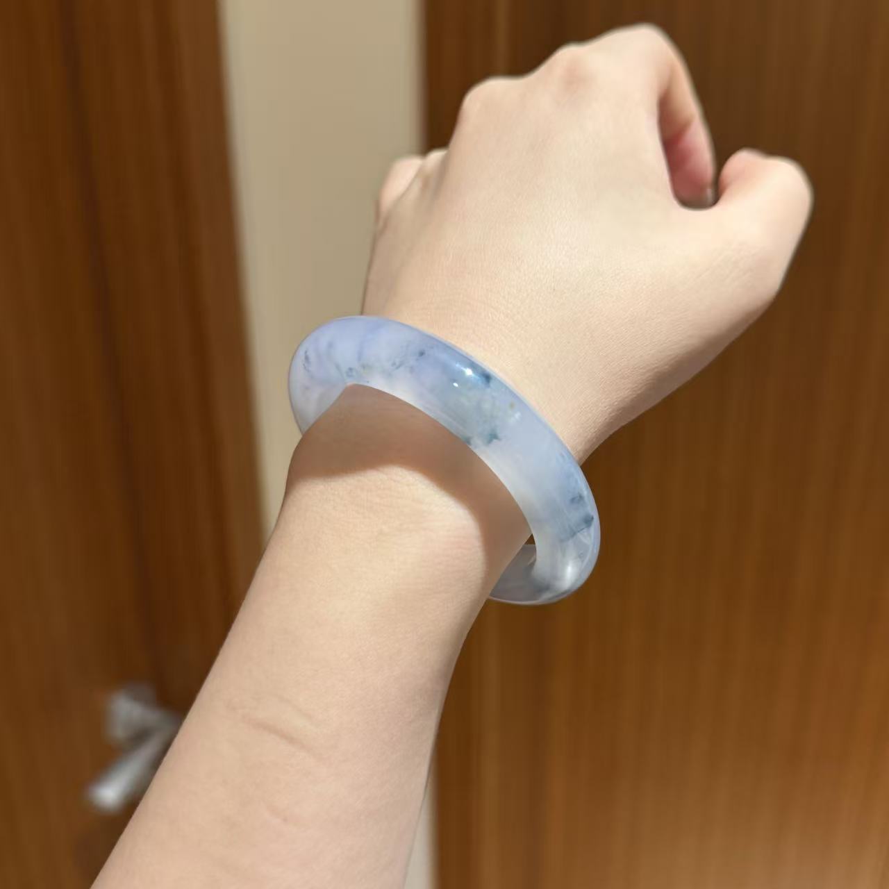 玉长情【紫雾凝香】高端缅甸翡翠真玉石糯冰种紫罗兰飘花正品处理