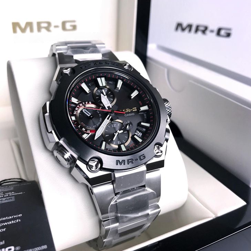 卡西欧新款MRG 蓝牙钛合金运动金属手表男MRG-B1000D-1A