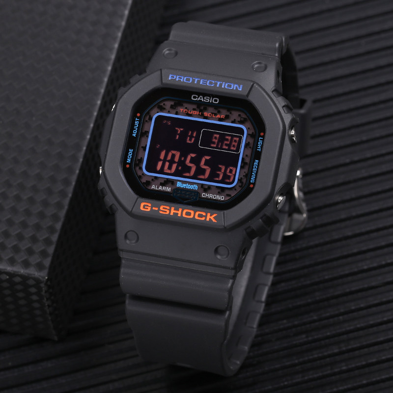 卡西欧g-shock炫夜之战白敬亭同款红黑蓝配色男表gw-b5600ct-1