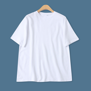 人棉T恤  男女同款 夏季新款外贸圆领套头短袖大码基础款T恤33549