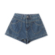 夏季 中高腰拉链纽扣阔腿短裤 新款 时尚 33389 女装 水洗棉牛仔短裤