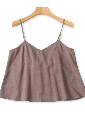 日单叠穿吊带衫 夏秋新款女装时尚宽松吊带可调套头系带上衣32544