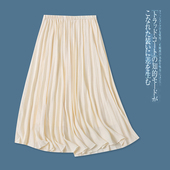百褶雪纺半身裙 松紧腰纯色显瘦中长裙31116 时尚 春夏新款 外贸女装
