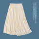 百褶雪纺半身裙 松紧腰纯色显瘦中长裙31116 时尚 春夏新款 外贸女装