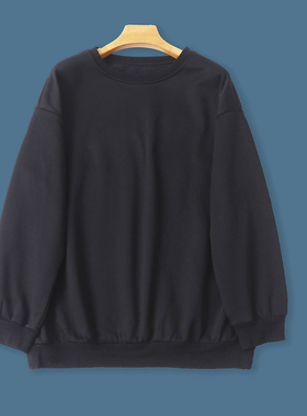 加绒卫衣  秋冬新款女装韩版宽松圆领套头长袖加绒卫衣外套32405