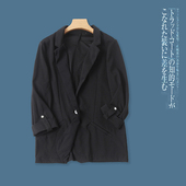 春秋新款 外贸女装 西装 小西装 领一粒扣九分袖 纯色弹力外套24809