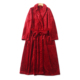 毛绒中长浴袍 秋冬新外贸F翻领无扣系带腰双口袋睡袍33020 男女款