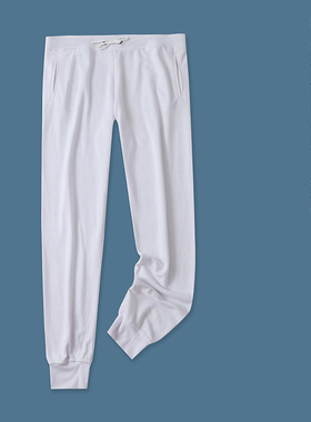 大码运动休闲裤 秋季新款外贸男女细毛圈松紧腰口袋束口长裤27112