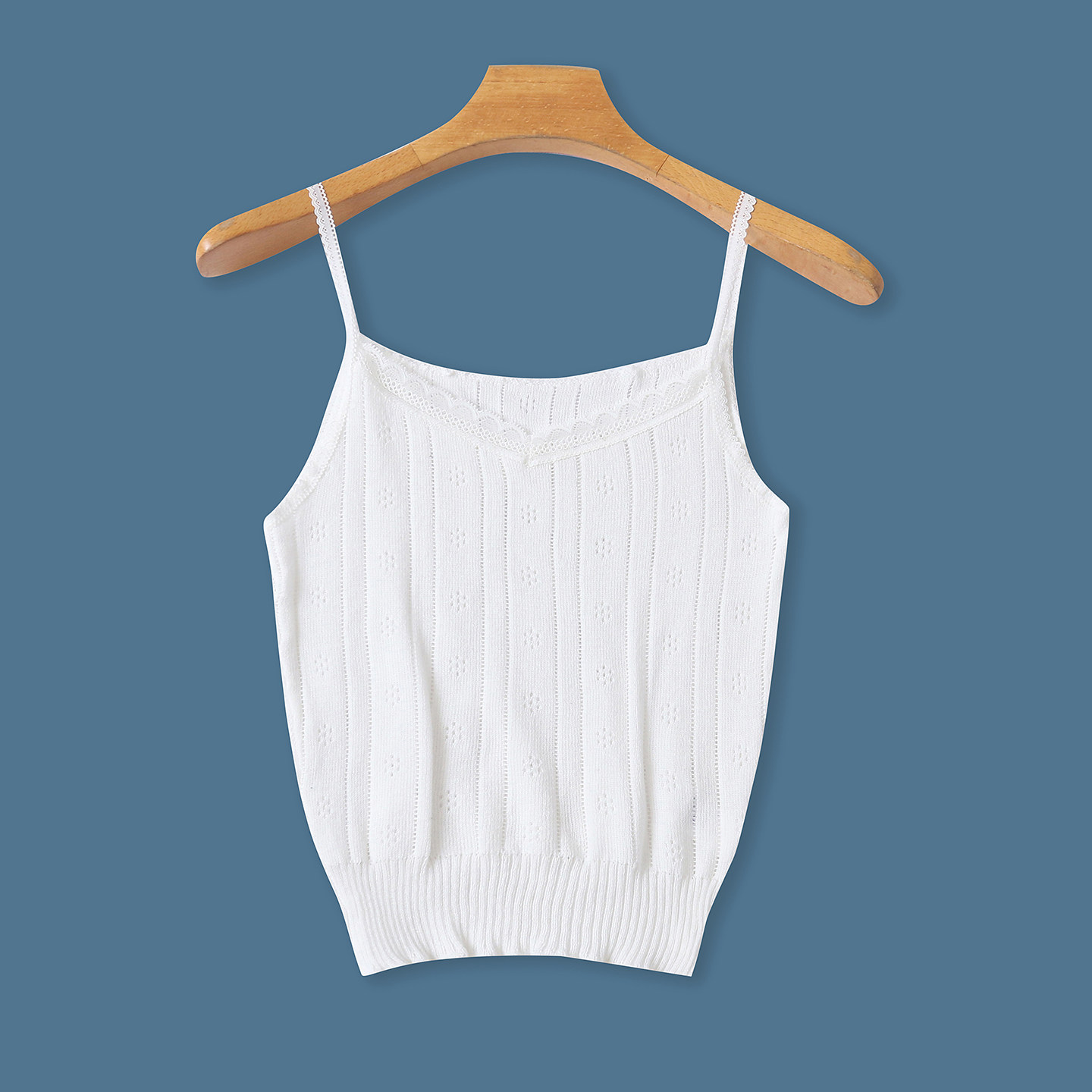 镂空针织吊带背心  夏新款外贸女装弹力吊带花边V领内搭外穿32556,女装/女士精品,背心吊带,淘宝优惠券,粉丝福利购,淘宝优惠卷