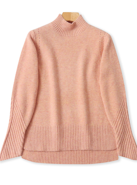 软糯毛衣 秋冬新款女装简约百搭半高领套头长袖纯色显瘦毛衣32921