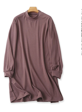 中长款卫衣  春秋新款外贸女装韩版宽松半高领长袖套头薄款27209