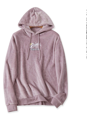 毛绒卫衣 秋冬新款外贸女装时尚百搭连帽领套头长袖休闲卫衣26632