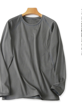 薄绒打底T恤  秋冬新外贸女装圆领套头长袖纯色弹力保暖上衣27603