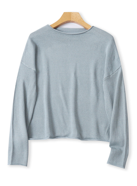 通勤百搭毛衣  秋季新款外贸女装时尚宽松圆领套头长袖毛衣32797